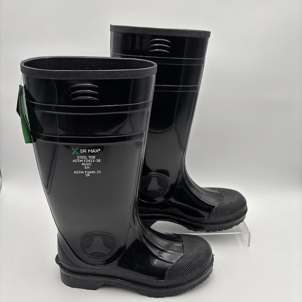 SR Max 16" Black Men's 7 - W 9 Seward MaxTRAX Steel Toe Waterproof PVC Boots NEW